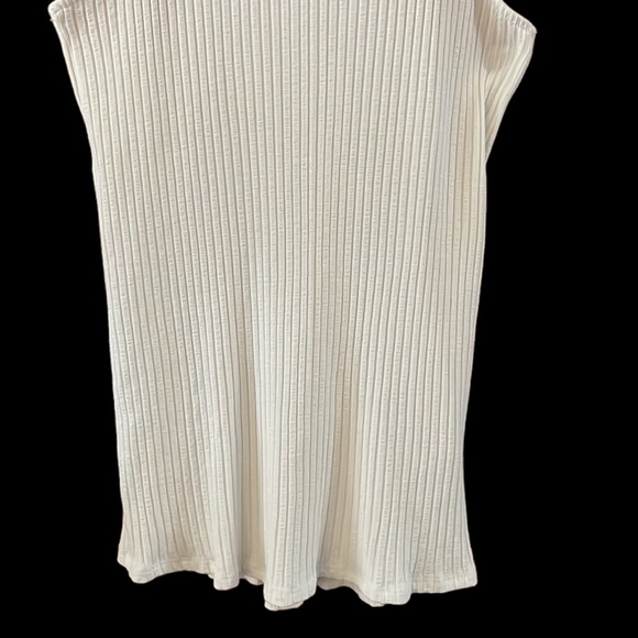 David Lerner New York Viscose Blend Ribbed Racerback White Tank Top Size S - Picture 3 of 9